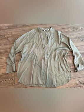Vince Sage Green Dolman Silk Blend Blouse Large